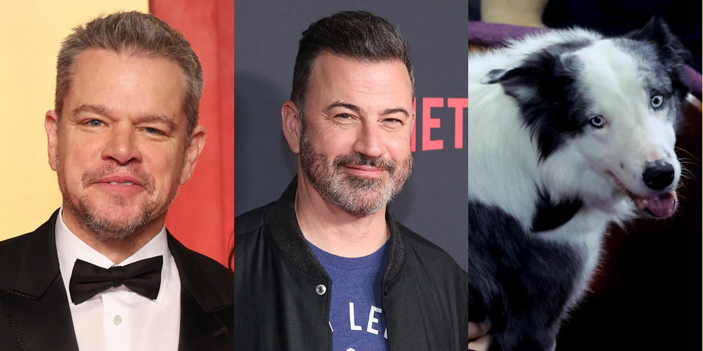 Jimmy Kimmel Incorporates ‘Anatomy of a Fall’ Pooch for Matt Damon