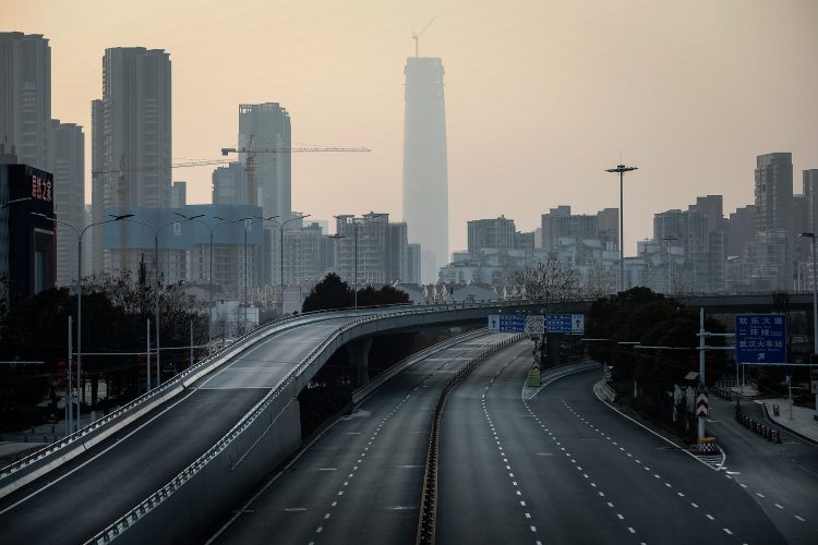 WUHAN, CHINA - FEBRUARY 03:  (CHINA OUT) An empty roadway is seen on February 3, 2020 in Wuhan, Hubei province, China. The number of those who have died from the Wuhan coronavirus, known as 2019-nCoV, in China climbed to 361 and cases have been reported in other countries including the United States, Canada, Australia, Japan, South Korea, India, the United Kingdom, Germany, France, and several others.  (Photo by Getty Images)