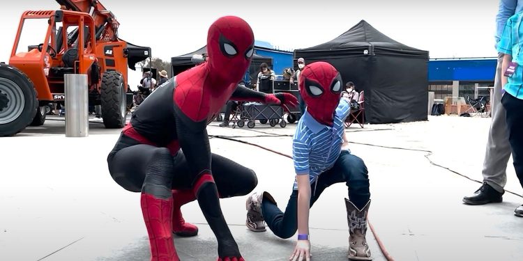 Young Spider man is revealed in new No Way Home BTS Video
