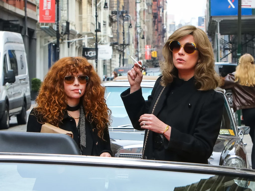 natasha lyonne and annie murphy are seen at the film set of news photo 1618254896