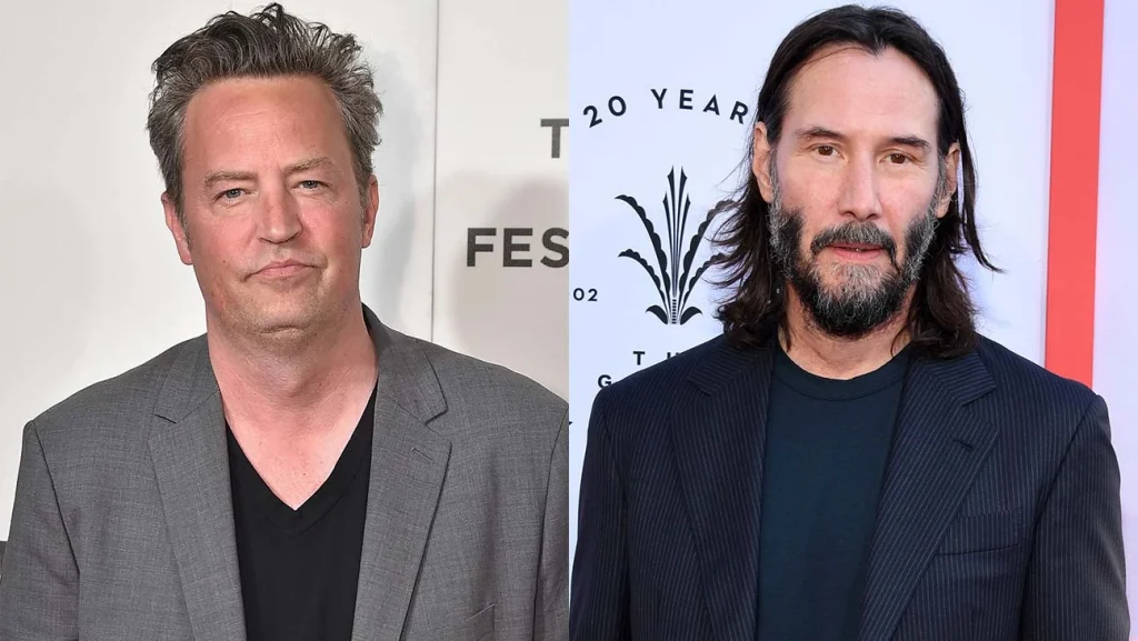 Matthew Perry and Keanu Reeves Split Getty H 2022