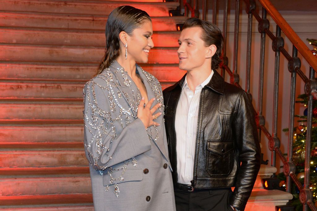 zendaya and tom holland pose at a photocall for spider man news photo 1640019417