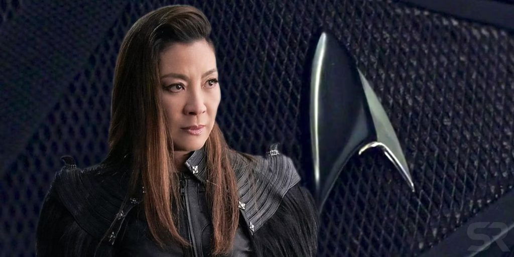 Michelle Yeoh in Star Trek Discovery with Black Badge