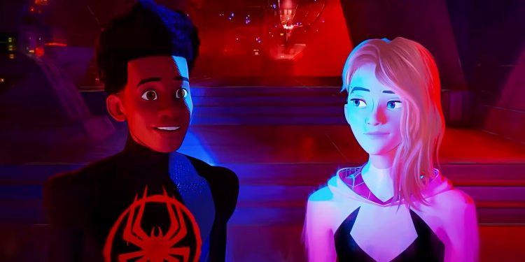 miles and gwen in spider man across the spider verse