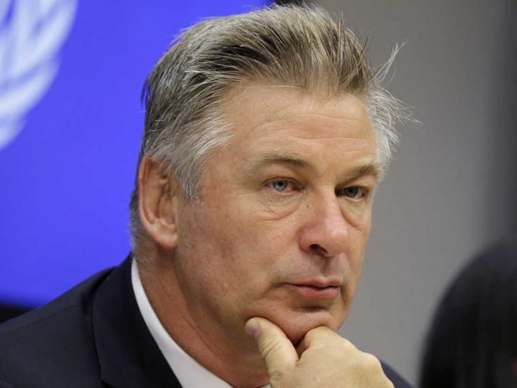 FILE - Actor Alec Baldwin attends a news conference at United Nations headquarters, on Sept. 21, 2015. A Santa Fe district attorney is prepared to announce whether to press charges in the fatal 2021 film-set shooting of a cinematographer by actor Baldwin during a rehearsal on the set of the Western movie "Rust." Santa Fe District Attorney Mary Carmack-Altwies said a decision will be announced Thursday morning, Jan. 19, 2022, in a statement and on social media platforms. (AP Photo/Seth Wenig, File)