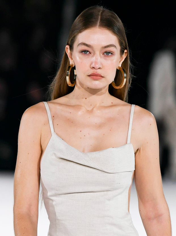 Gigi Hadid on the runway during for Jacquemus during Paris Fashion Week (Mens Fall Winter 2020-2021) in Paris, France on January 18, 2020. (Photo credit: AP)