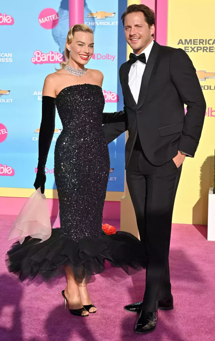 Margot Robbie and Tom Ackerley attend the World Premiere of "Barbie" at Shrine Auditorium and Expo Hall on July 09, 2023 in Los Angeles, California. Image Credit: AXELLE/BAUER-GRIFFIN/FILMMAGIC