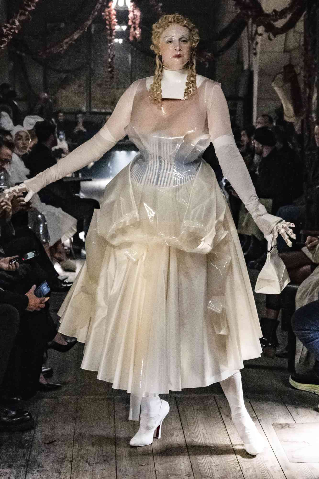 Gwendoline Christie Transforms Into A Porcelain Doll For Maison Margielas Paris Fashion Week