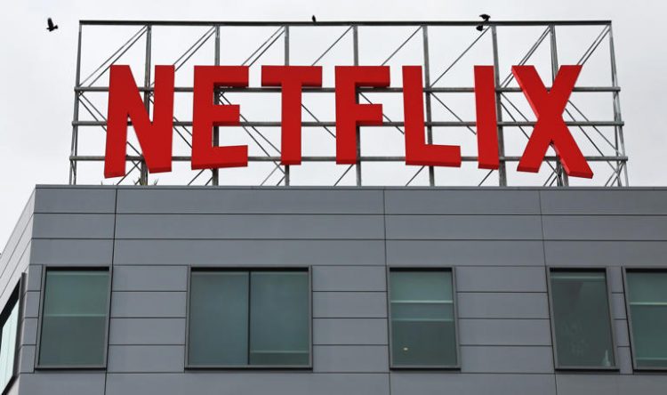 The Netflix logo is displayed above its corporate offices on January 24 in Los Angeles, California. Netflix users could soon be hit with a tax for using the subscription service.
© Mario Tama/Getty Images