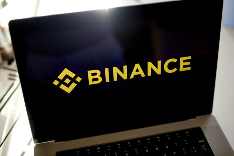 The Binance logo on a laptop computer.
© Bloomberg