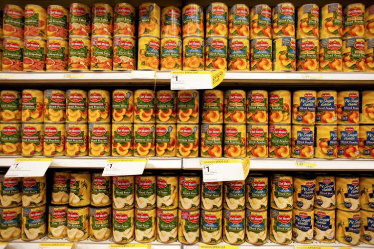 Canned fruit products made by Del Monte Foods sit on a shelf inside a Super Target store in Thornton, Colo. Photographer: Matthew Staver/Bloomberg via Getty Images Bloomberg/Getty Images
© Bloomberg/Getty Images