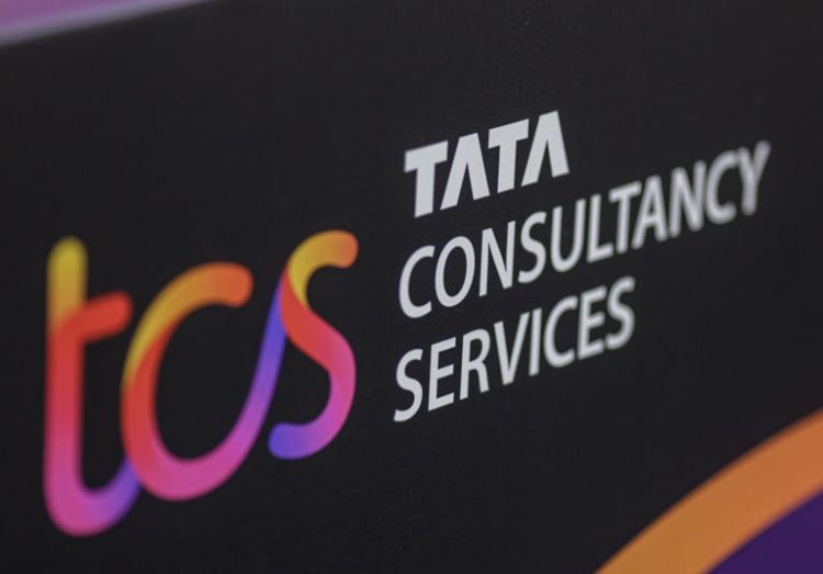 A Tata Consultancy Services logo.
© Bloomberg