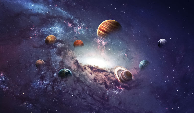 Universe cosmos formation creating planets of the solar system elements furnished NASA