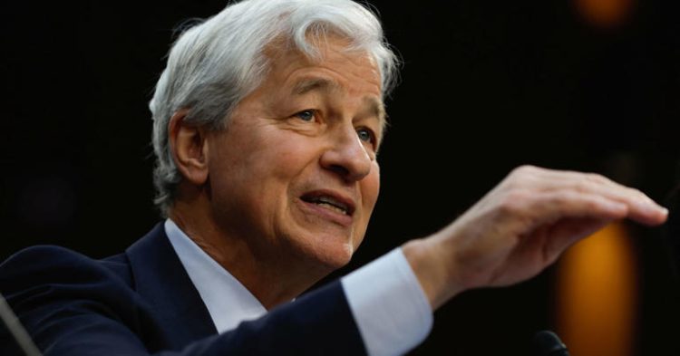 JPMorgan Chase CEO and Chairman Jamie Dimon gestures as he speaks during the U.S. Senate Banking, Housing and Urban Affairs Committee oversight hearing on Wall Street firms, on Capitol Hill in Washington, D.C., on Dec. 6, 2023.