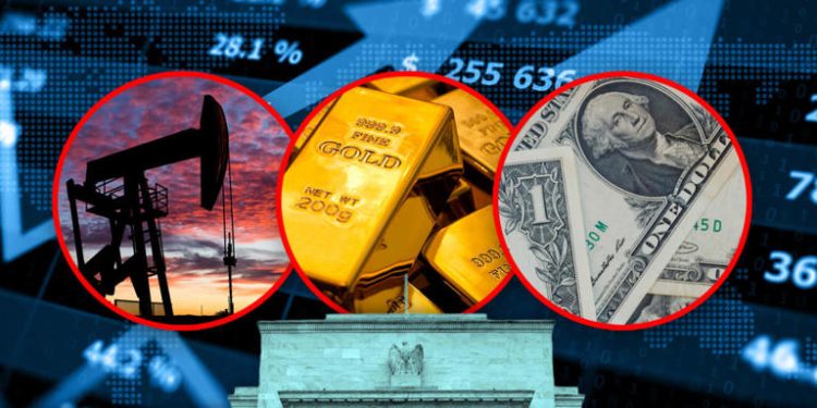 Oil, gold and the dollar are surging. Here’s why that could derail the Fed’s rate-cut outlook.
© MarketWatch photo illustration/iStockphoto