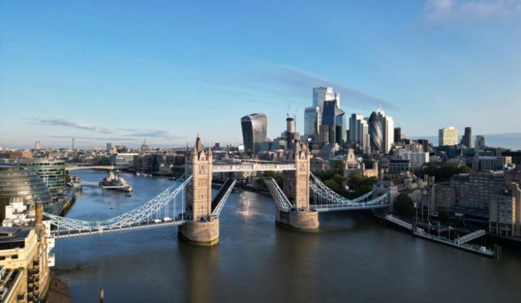 Aerial view of Tower Bridge and The City of London
© Provided by City AM