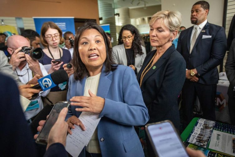 Labor Secretary Julie Su could be forcing US taxpayers to foot the bill for roughly $32 billion in unemployment fraud she caused when serving during the COVID-19 pandemic as California’s top labor official. Kimberly P. Mitchell / USA TODAY NETWORK