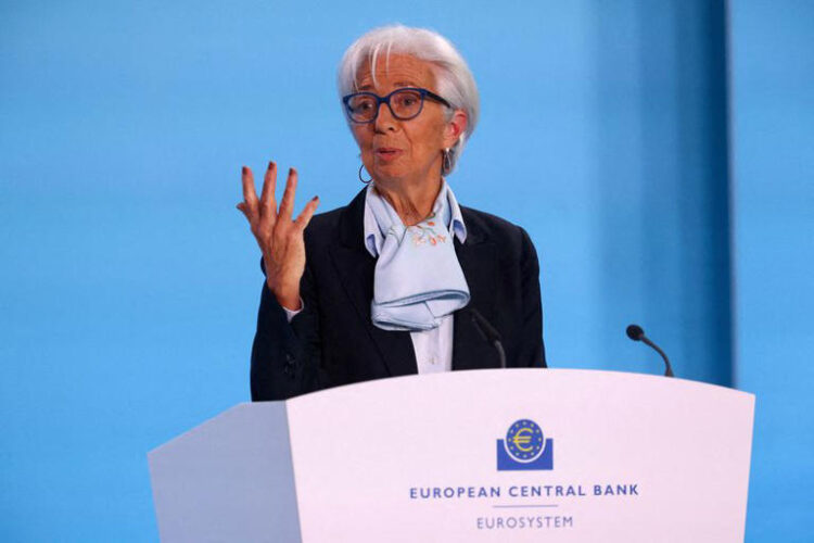 European Central Bank (ECB) president Christine Lagarde speaks during a press conference following the Governing Council's monetary policy meeting, in Frankfurt, Germany April 11, 2024. REUTERS/Kai Pfaffenbach/File Photo