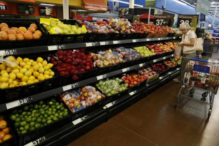 The fresh produce section is seen at a Walmart Supercenter in Rogers, Arkansas June 6, 2013. REUTERS/Rick Wilking/File Photo
