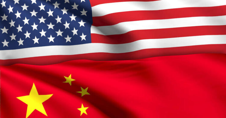GP: American flag and Chinese flag