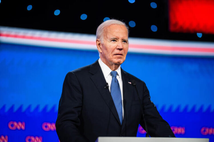 Biden starts debate raspy, stumbles through talking points
