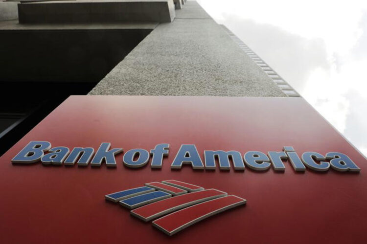 A Bank of America sign stands on the side of a building in New York U.S., July 16, 2018. REUTERS/Lucas Jackson/File Photo