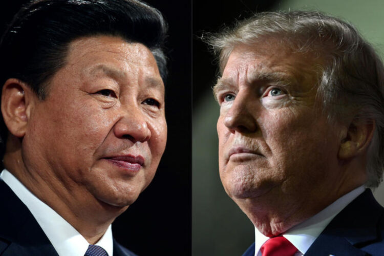 A combination of photos shows Chinese President Xi Jinping and then-U.S. President Donald Trump in 2020.