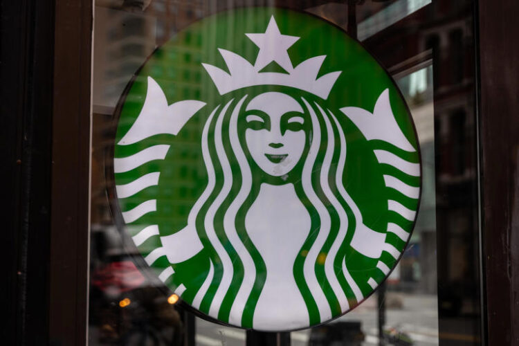 Starbucks' mobile ordering system appears to have been affected by the IT outage. Spencer Platt/Getty