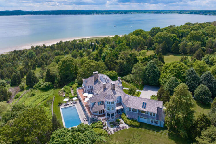 The 25-acre waterfront estate in Duxbury offers sweeping views of the ocean.