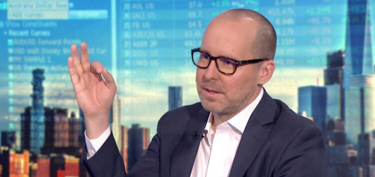 Mark Spitznagel on Bloomberg TV in February 2018. Bloomberg TV