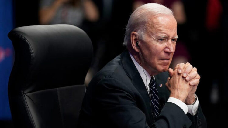 European stocks saw an uptick and trading in the US was higher following Biden’s announcement. (AP Photo/Evan Vucci)